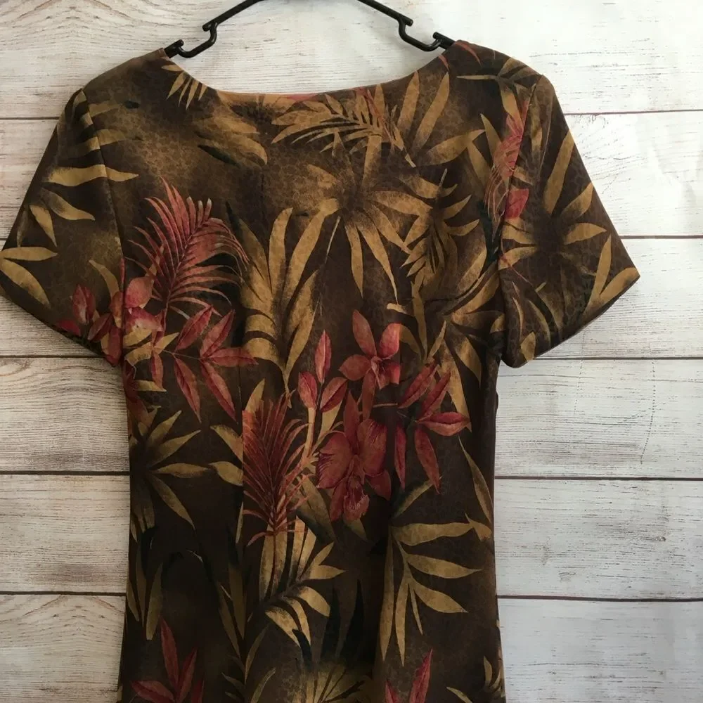 VIRGO‎ FLORAL/LEOPARD PRINT MAXI DRESS